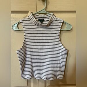 Wild Fable black and white stripe high neck tank top